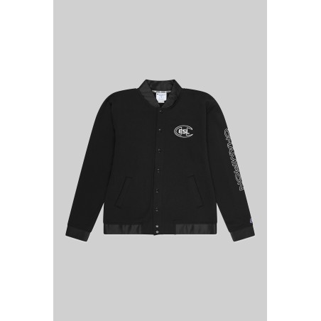 Value Edition ESL x Champion Letterman Jacket Black Ready for Shipment